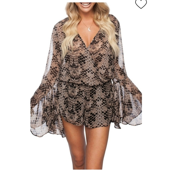 Buddy Love Pants - Buddy Love Printed Spencer Romper